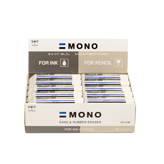 MONO Sand and Rubber Eraser - 40PC Display Box