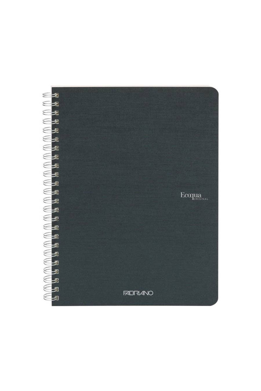 Fabriano Ecoqua Original Spiral-Bound Notebook, 5.8 in x 8.3 in, A5, Blank, 70 Sheets