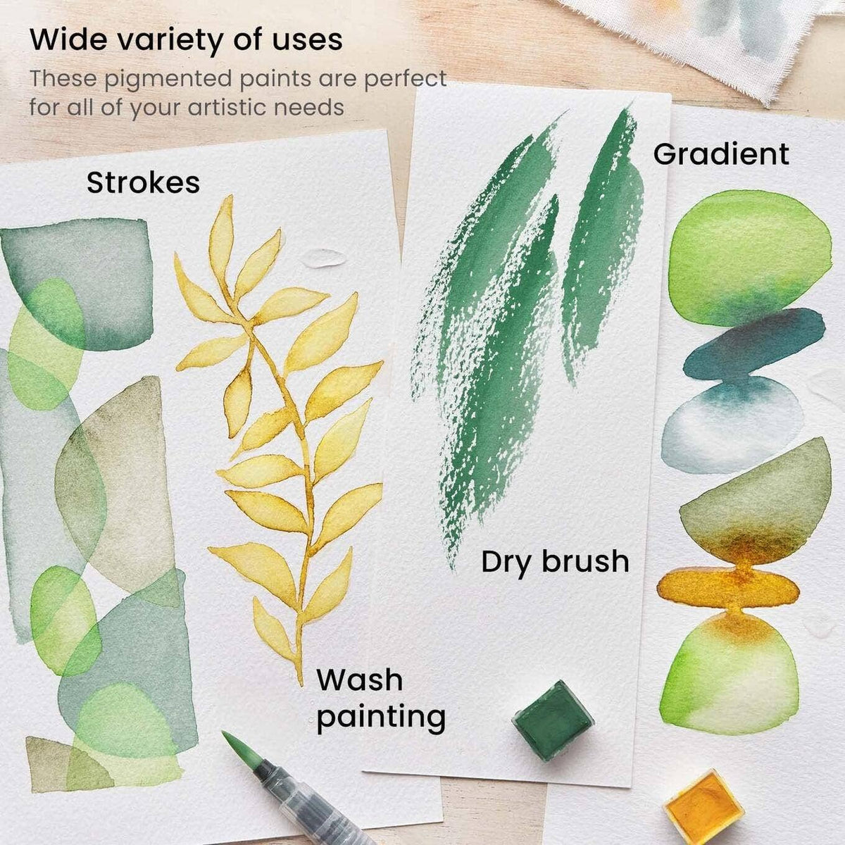 Arteza® Watercolor Half Pans Set - Earth Colors, 12 pc.