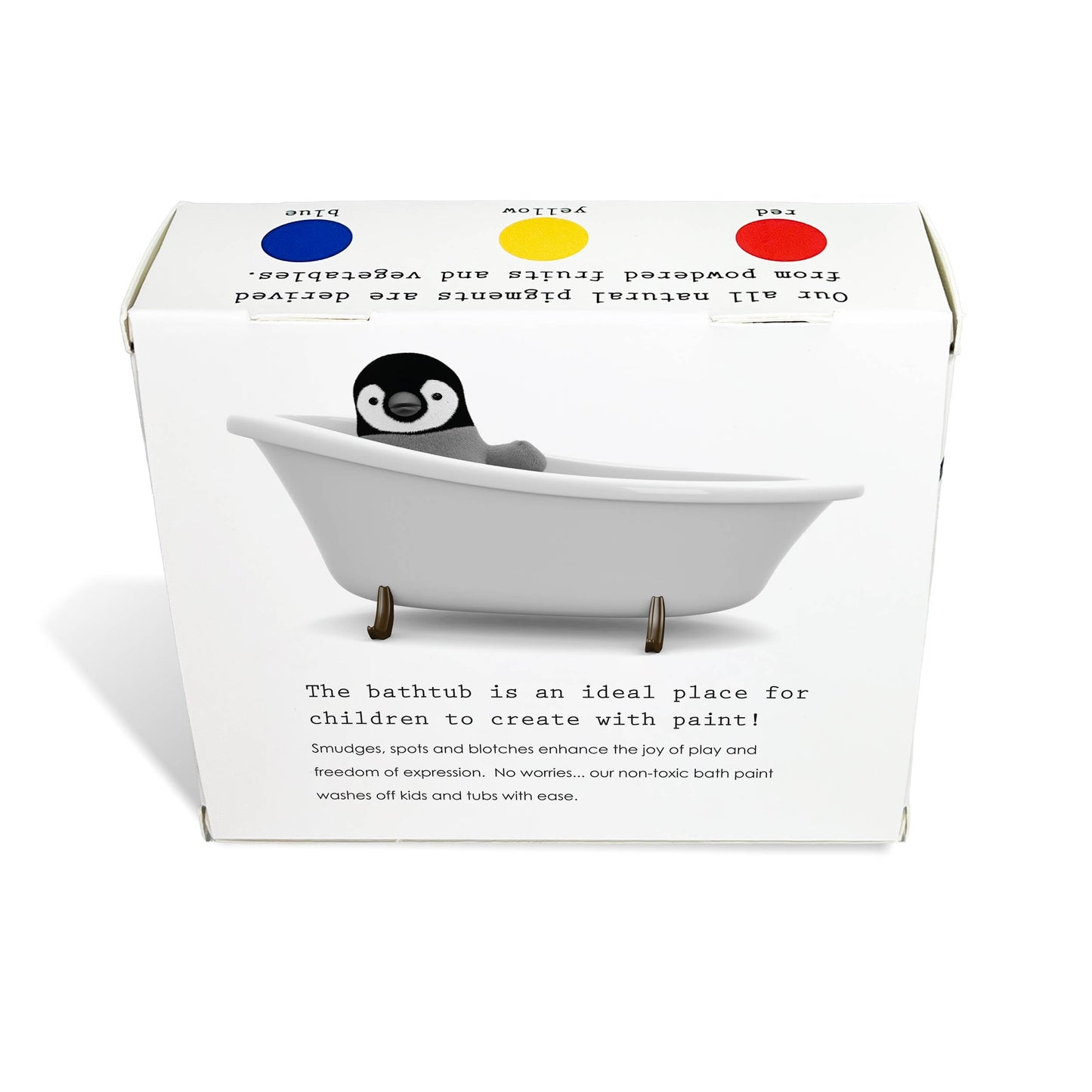 Bath Paints - Plant-Based + 3 Reusable Silicone Penguins