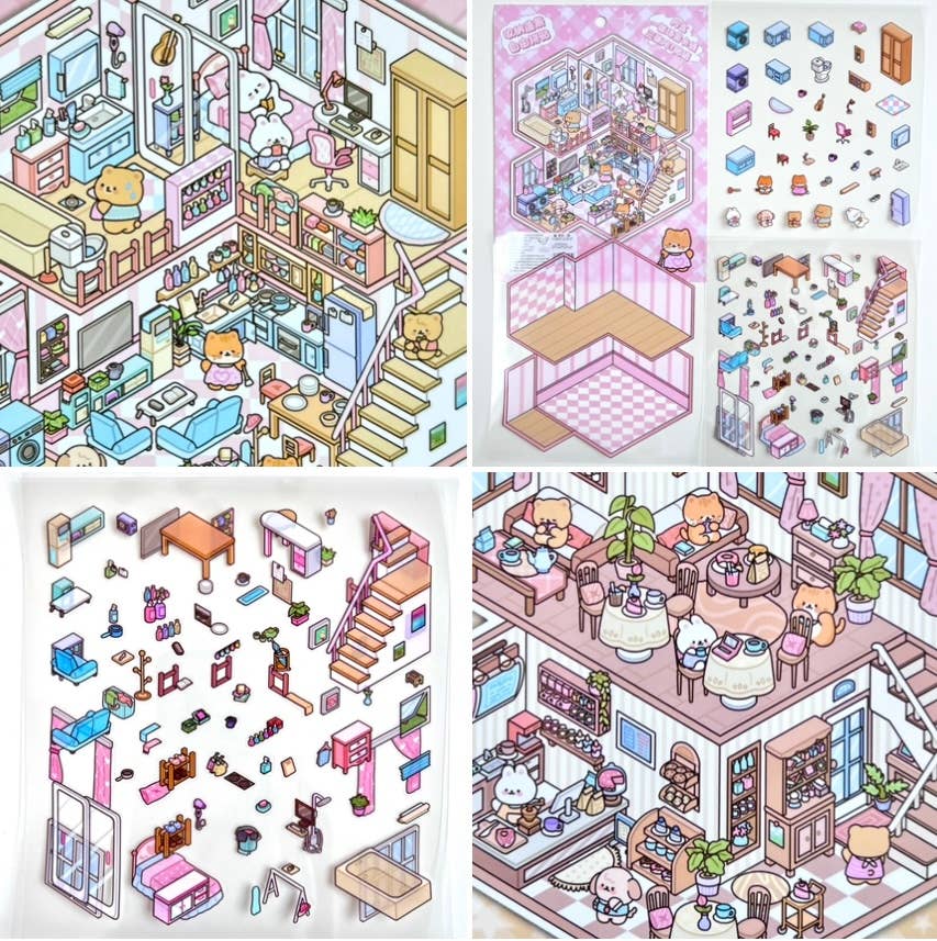 11073 3D Diorama Lifestyle Stickers