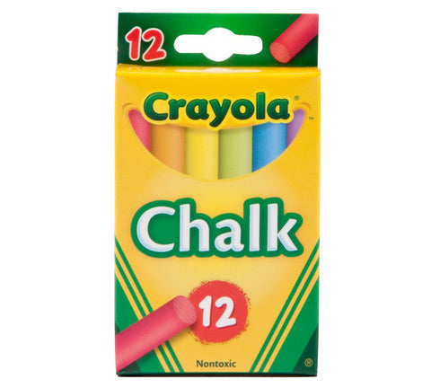 Crayola Assorted Colors Chalk - 12pcs