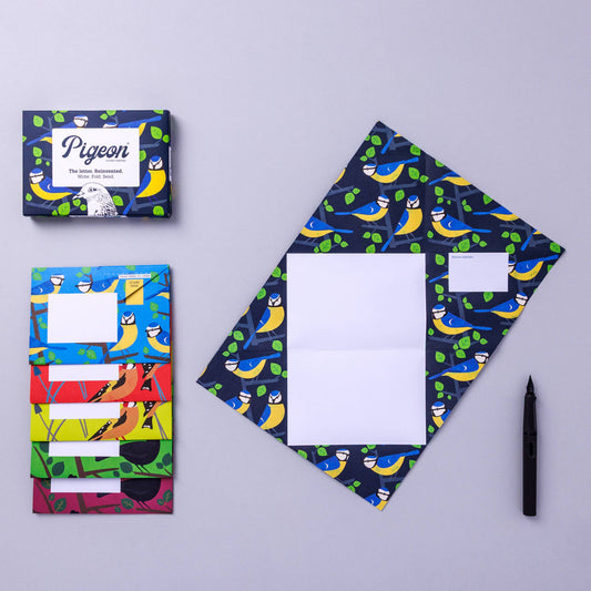 Dawn Chorus Pigeon, Folding Letter Set – Pack of 6 Letters
