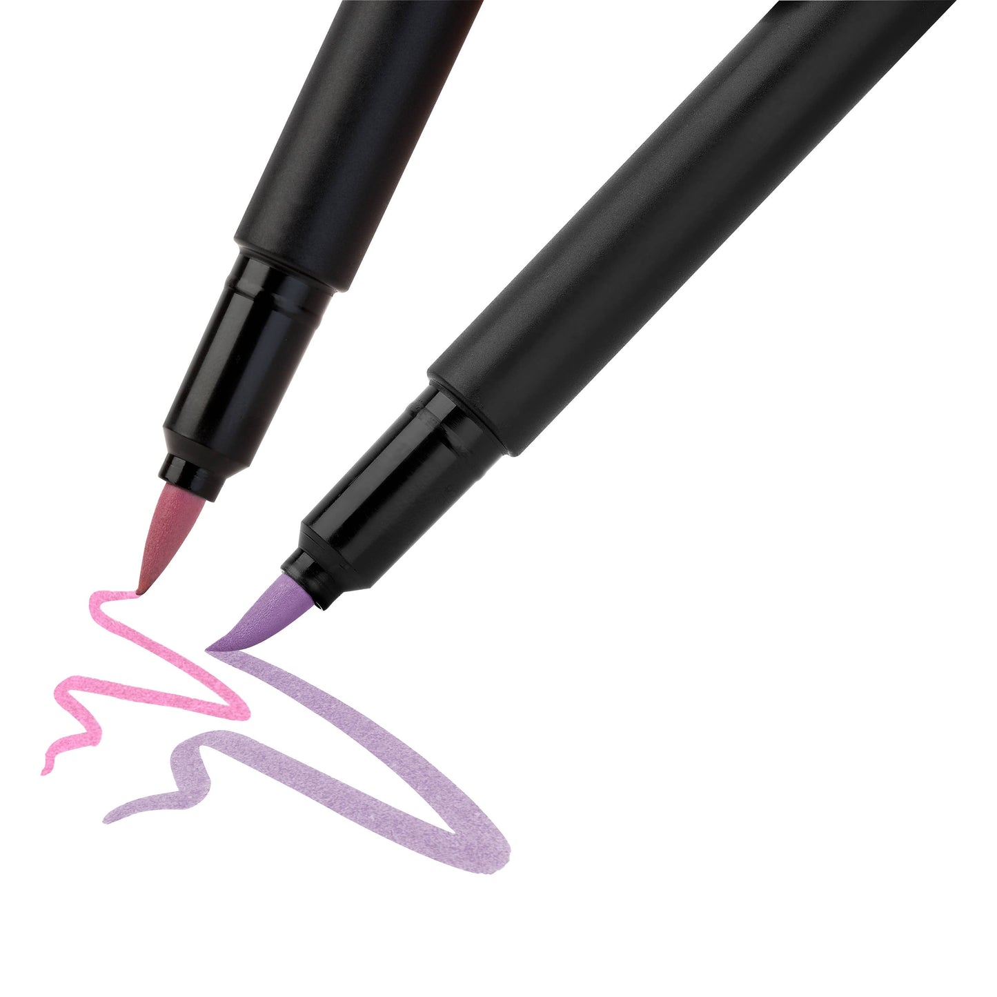 Black Edition Felt Tip Brush Pen Markers 6 Ct Box