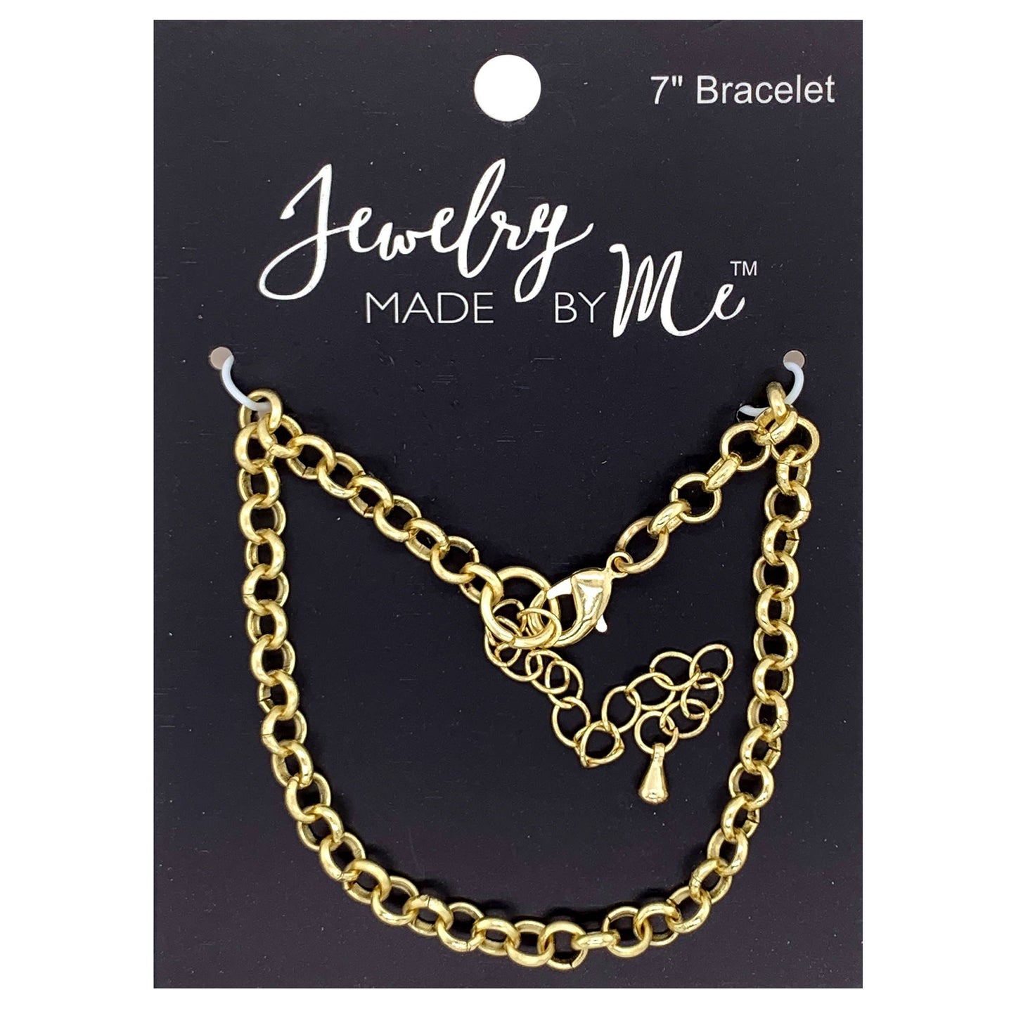 Gold Chain Link Charm Bracelet