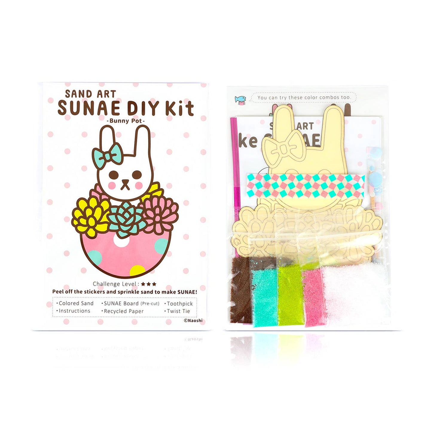 SUNAE (sand art) DIY Kit - Bunny Pot