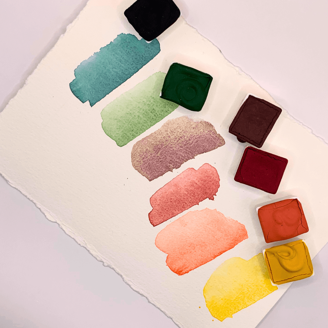 NEW - Handmade Watercolor - Silent Fields Green