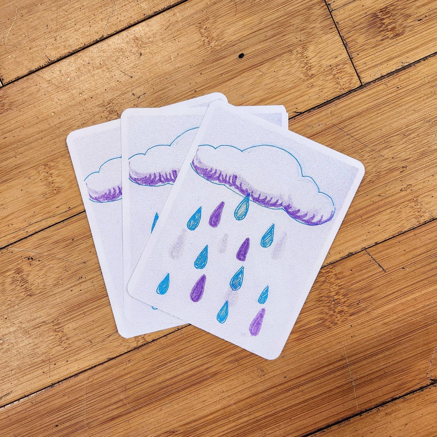 Push/Pull Risograph Postcard Print