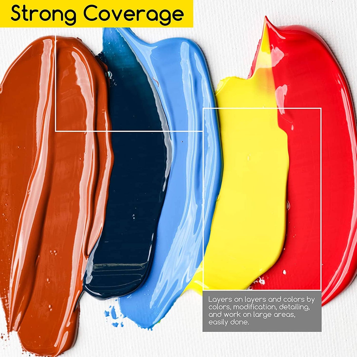 MEEDEN 12-color Acrylic Paint, 120 ml/4 oz Tubes Heavy Body Acrylic Paint Set