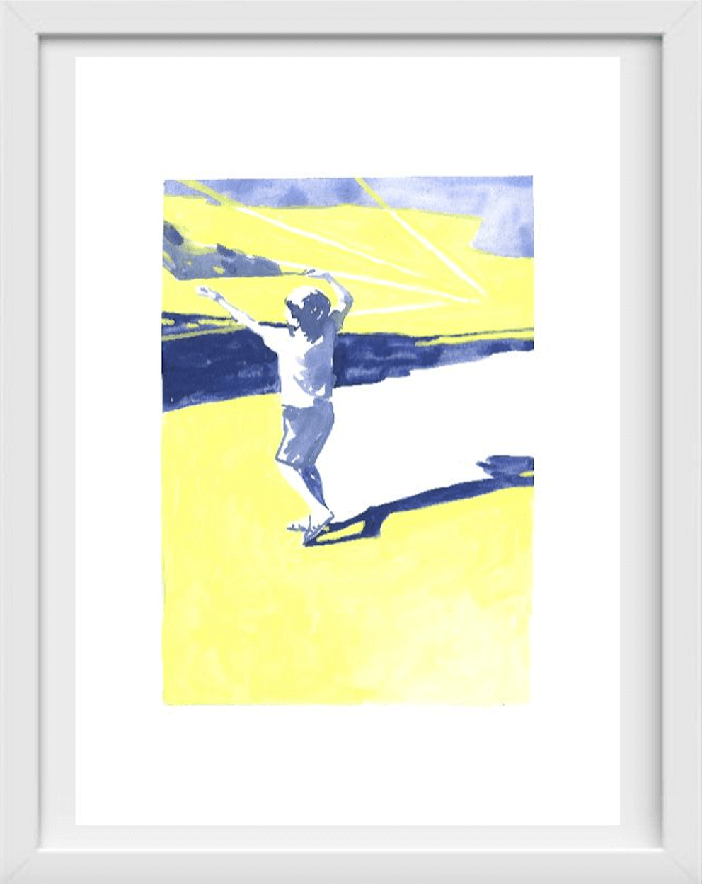 Handmade watercolor - Niki Blue