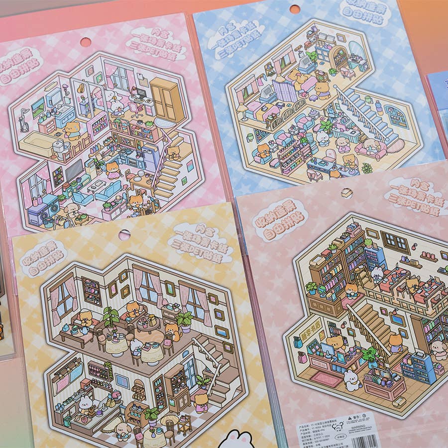 11073 3D Diorama Lifestyle Stickers