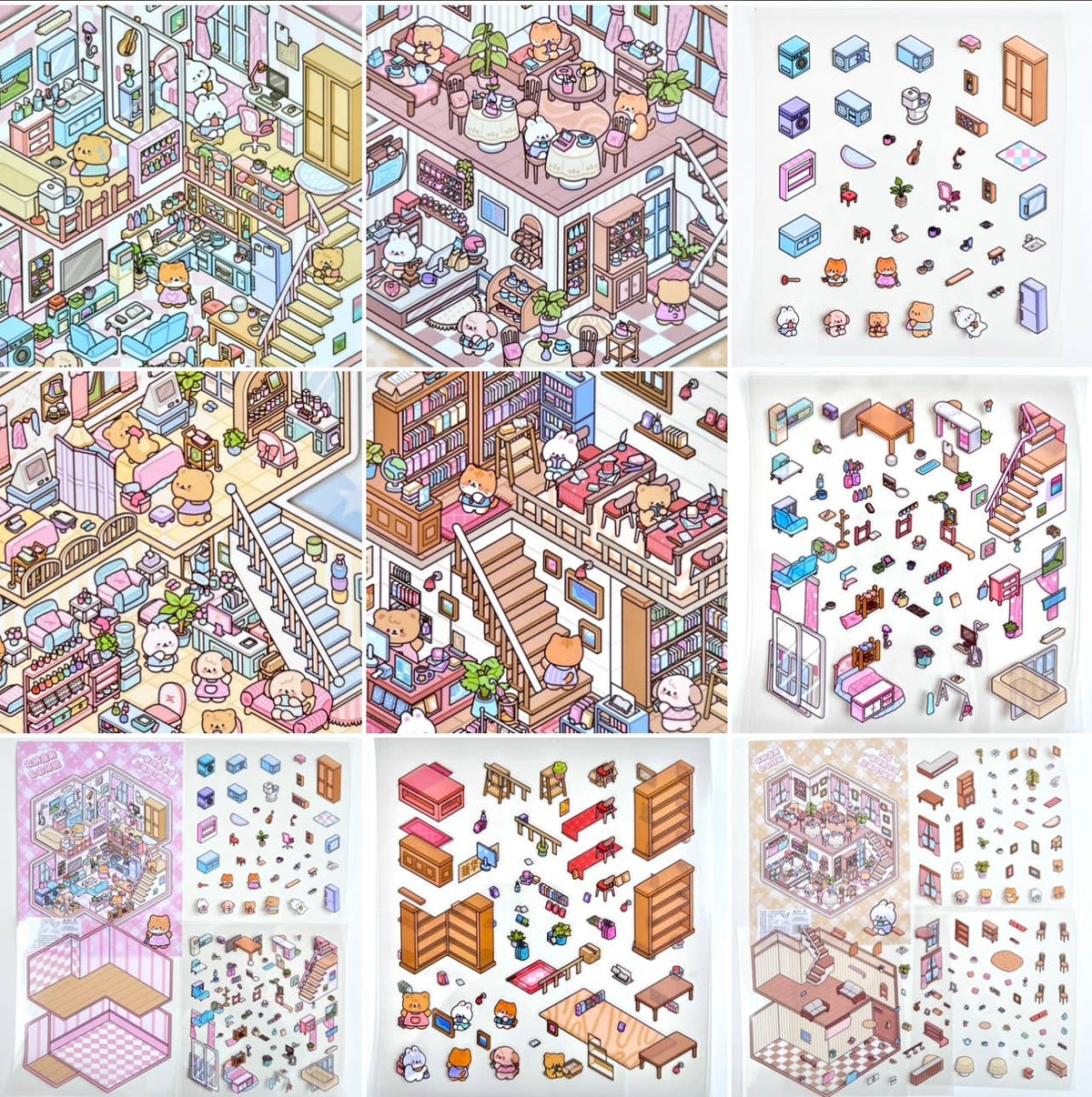 11073 3D Diorama Lifestyle Stickers
