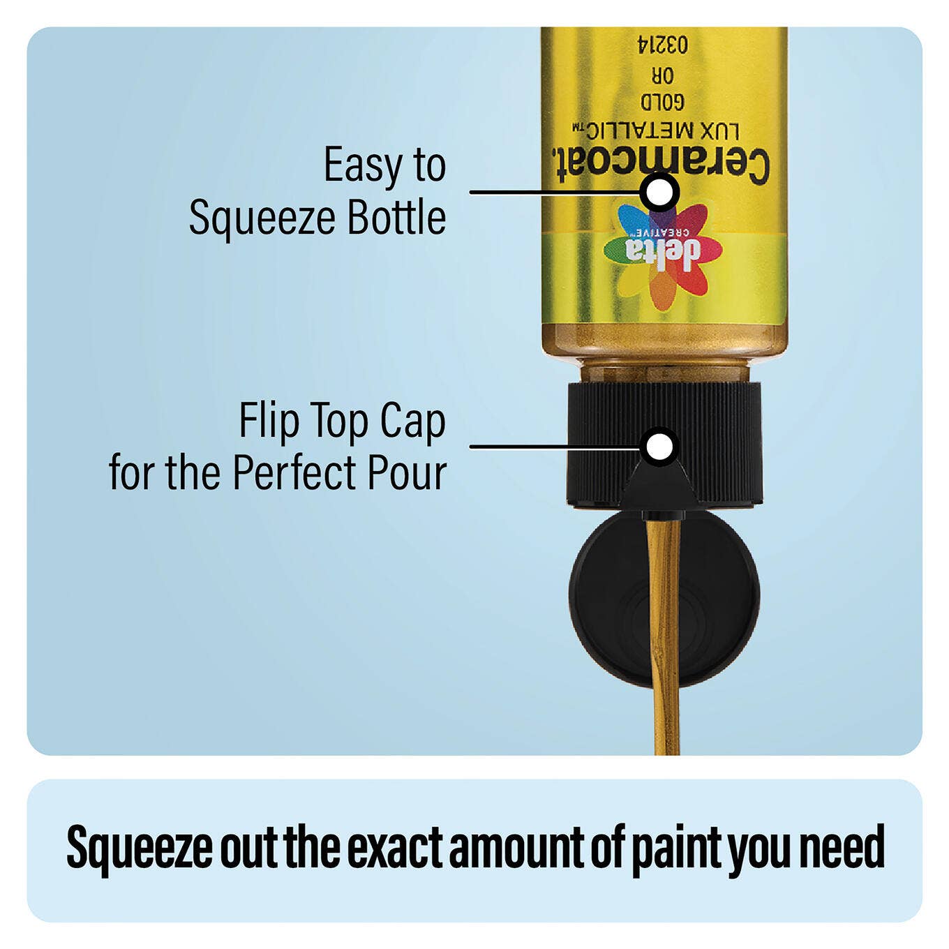 Delta Ceramcoat ® Lux Metallic Acrylic Paint, 2 oz