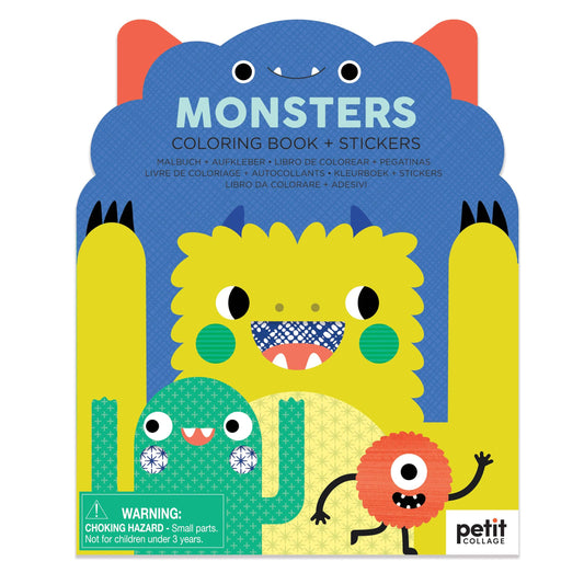 Coloring Book with Stickers: Monsters