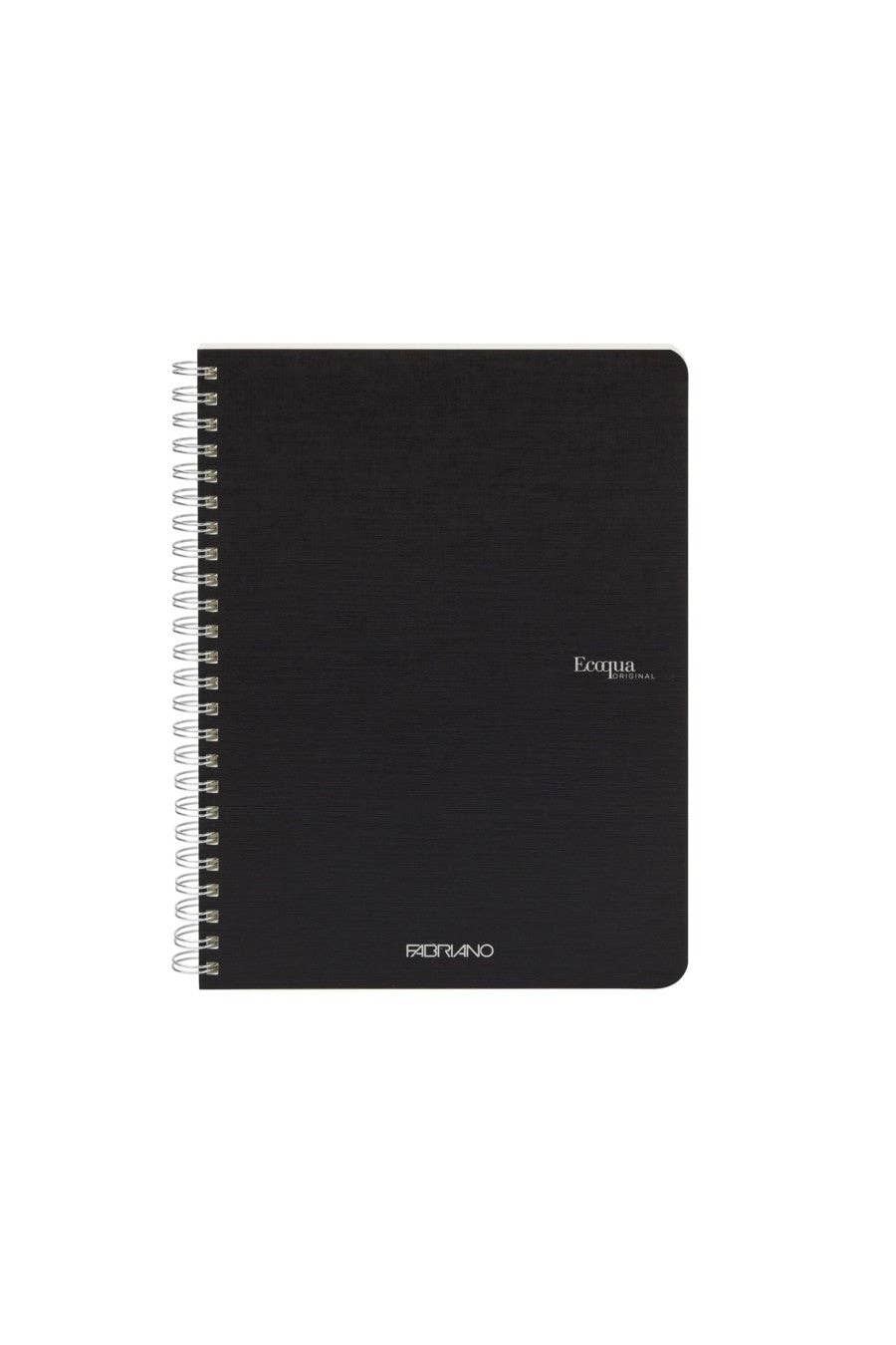 Fabriano Ecoqua Original Spiral-Bound Notebook, 5.8 in x 8.3 in, A5, Blank, 70 Sheets