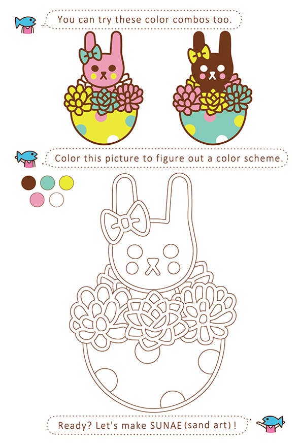 SUNAE (sand art) DIY Kit - Bunny Pot