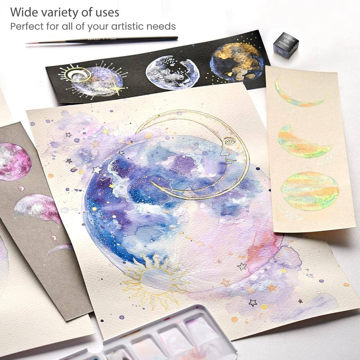Arteza® Metallic & Iridescent Watercolor Half Pans 12 pc.
