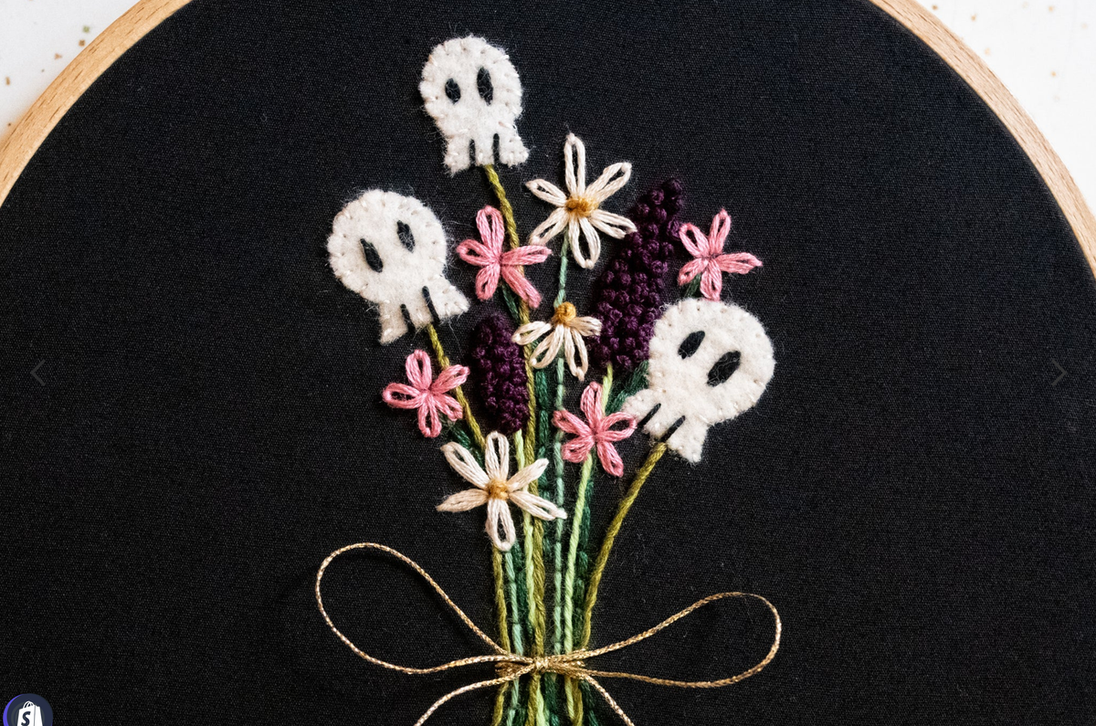 Skull Bouquet Embroidery Kit