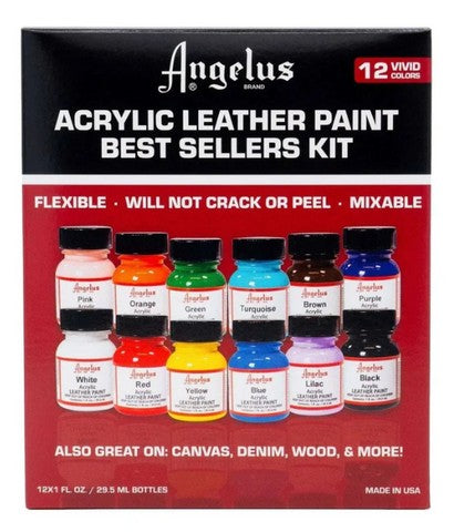 Angelus Acrylic Leather Paint Best Sellers Kit