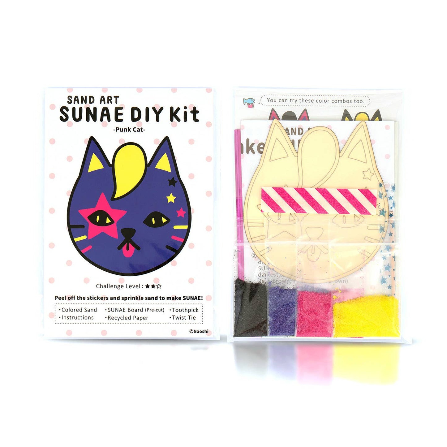 【SUNAE(sand art) DIY Kit】Punk Cat