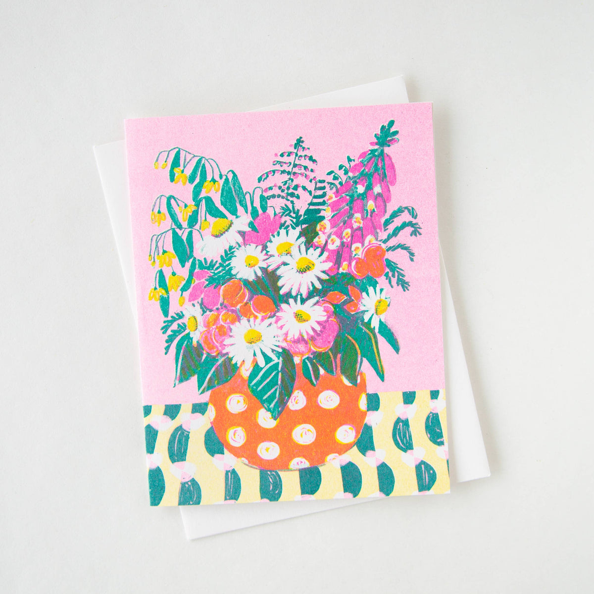 Daises and Dots Everyday Risograph Card