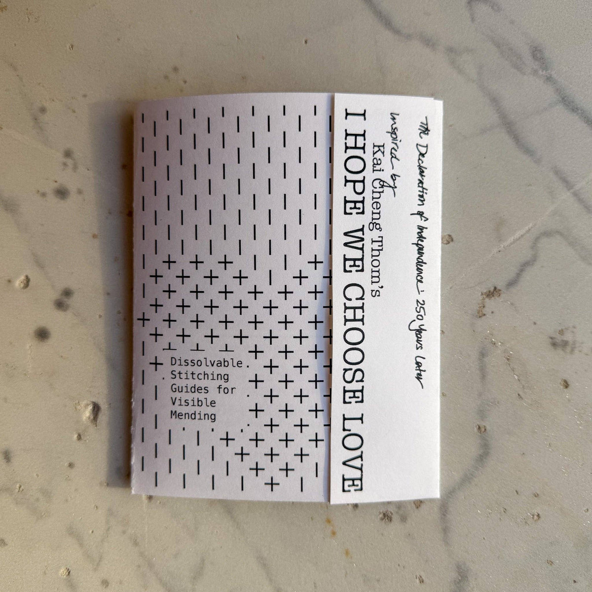 I Hope We Choose Love: Visible Mending Transfers