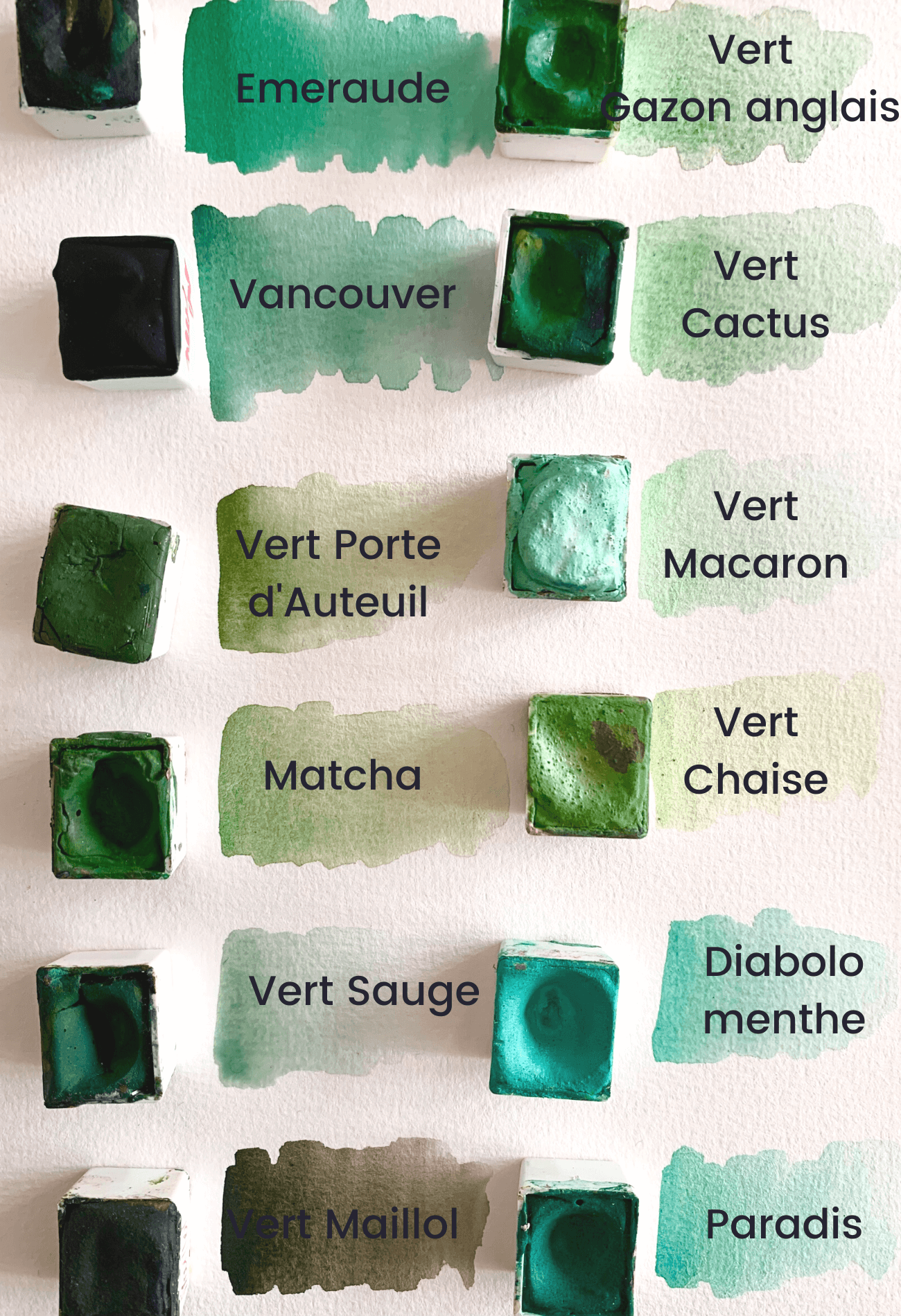Handmade watercolor - Vancouver Green