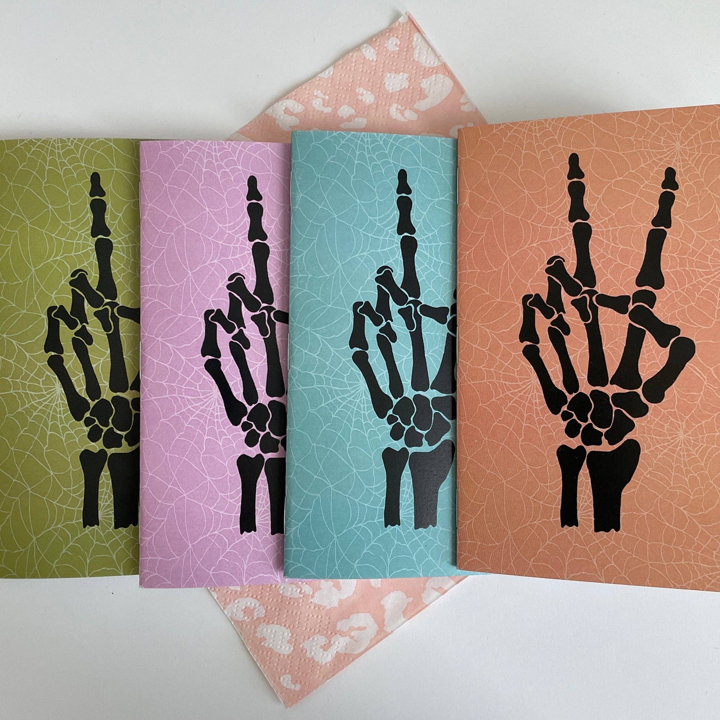 Peace Off Pocket Notebook - Skeleton Hands
