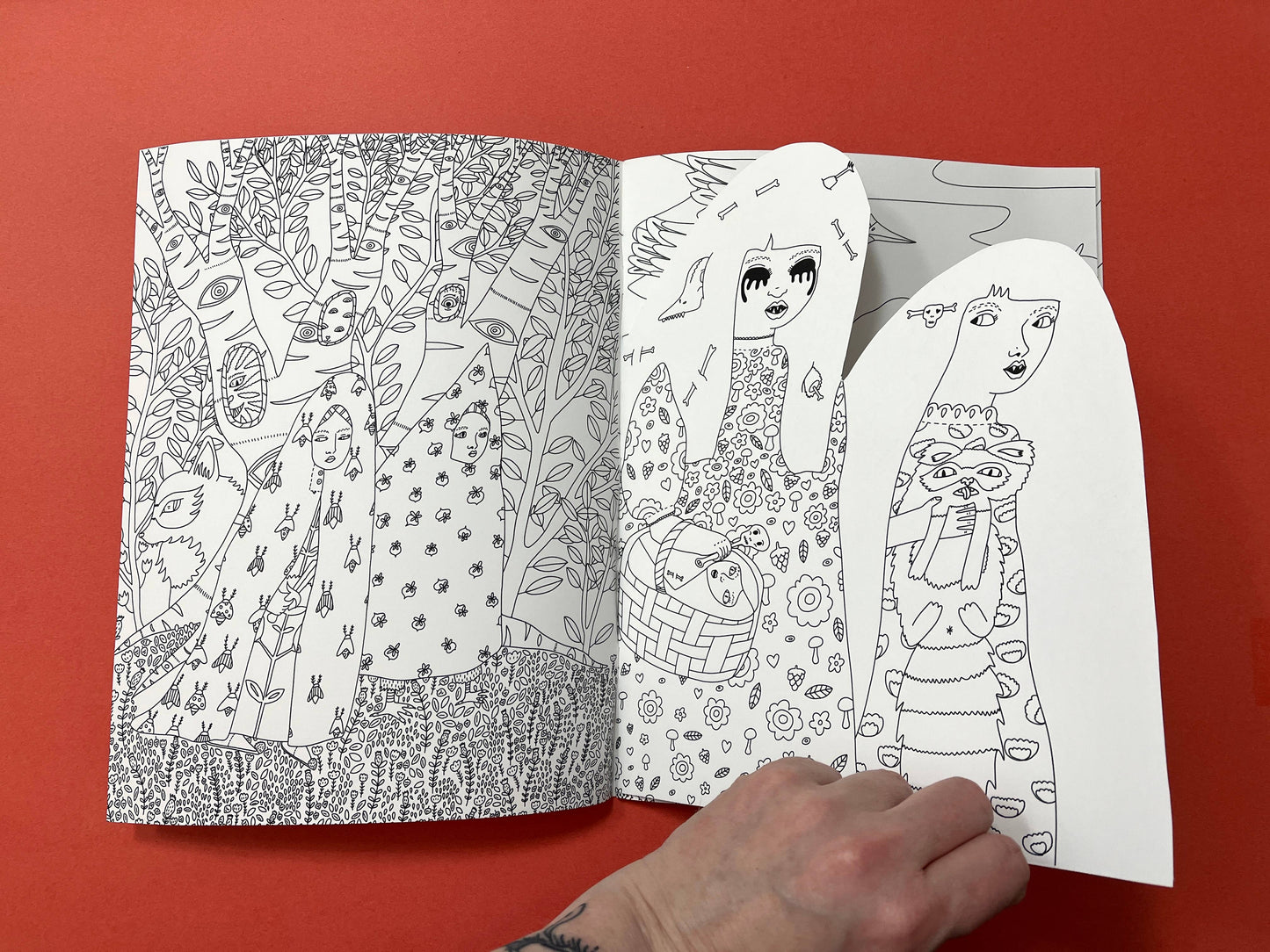 To the Witch's House We Go - Coloring Book w/handcut pages