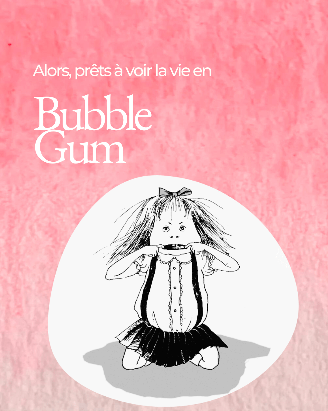 Fluo handmade watercolor - Rose Bubble Gum