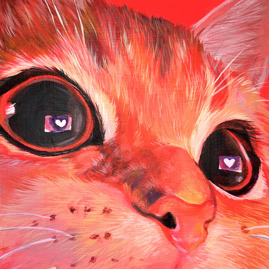 Funny Heart Eyes Cat Meme Twitch Emote Poster