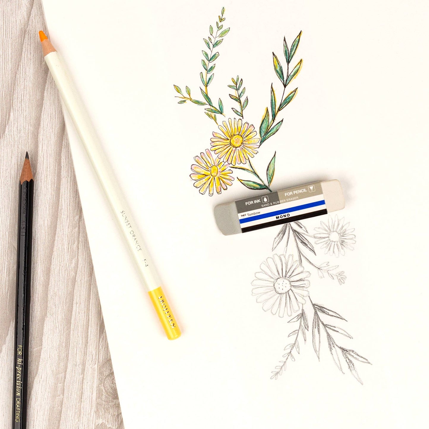 MONO Sand and Rubber Eraser - 40PC Display Box