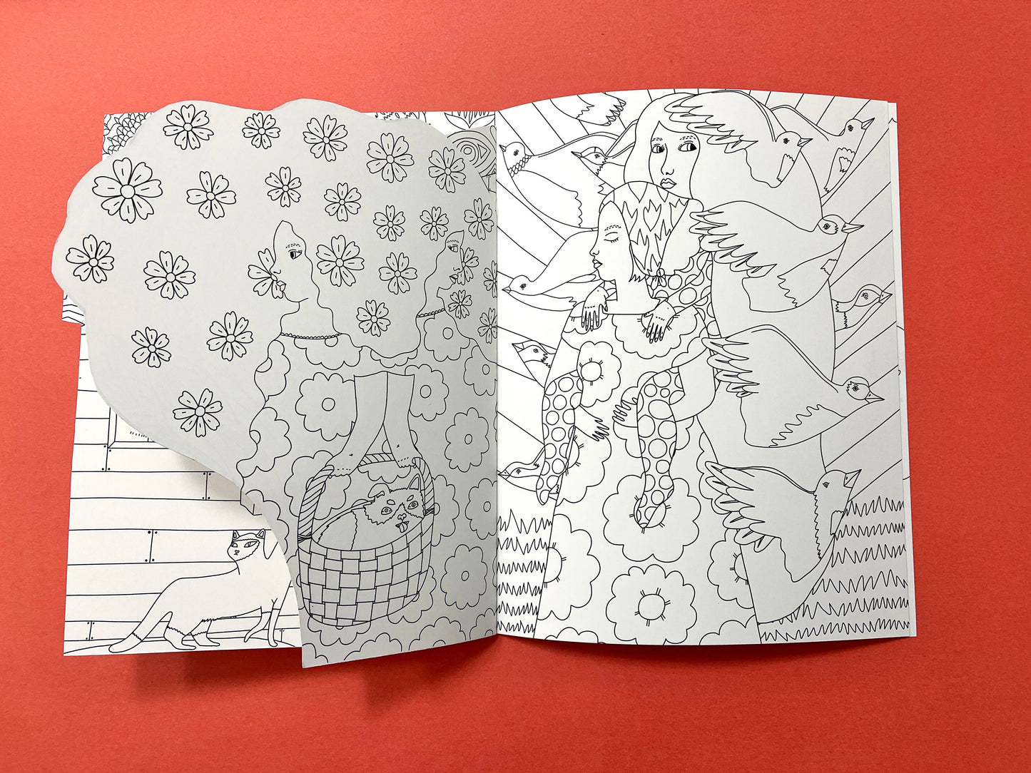 To the Witch's House We Go - Coloring Book w/handcut pages