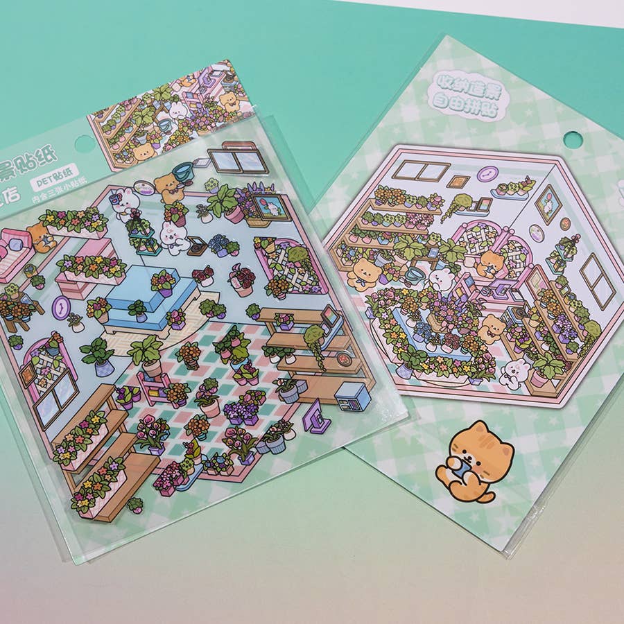 11072 3D Diorama Stores Stickers
