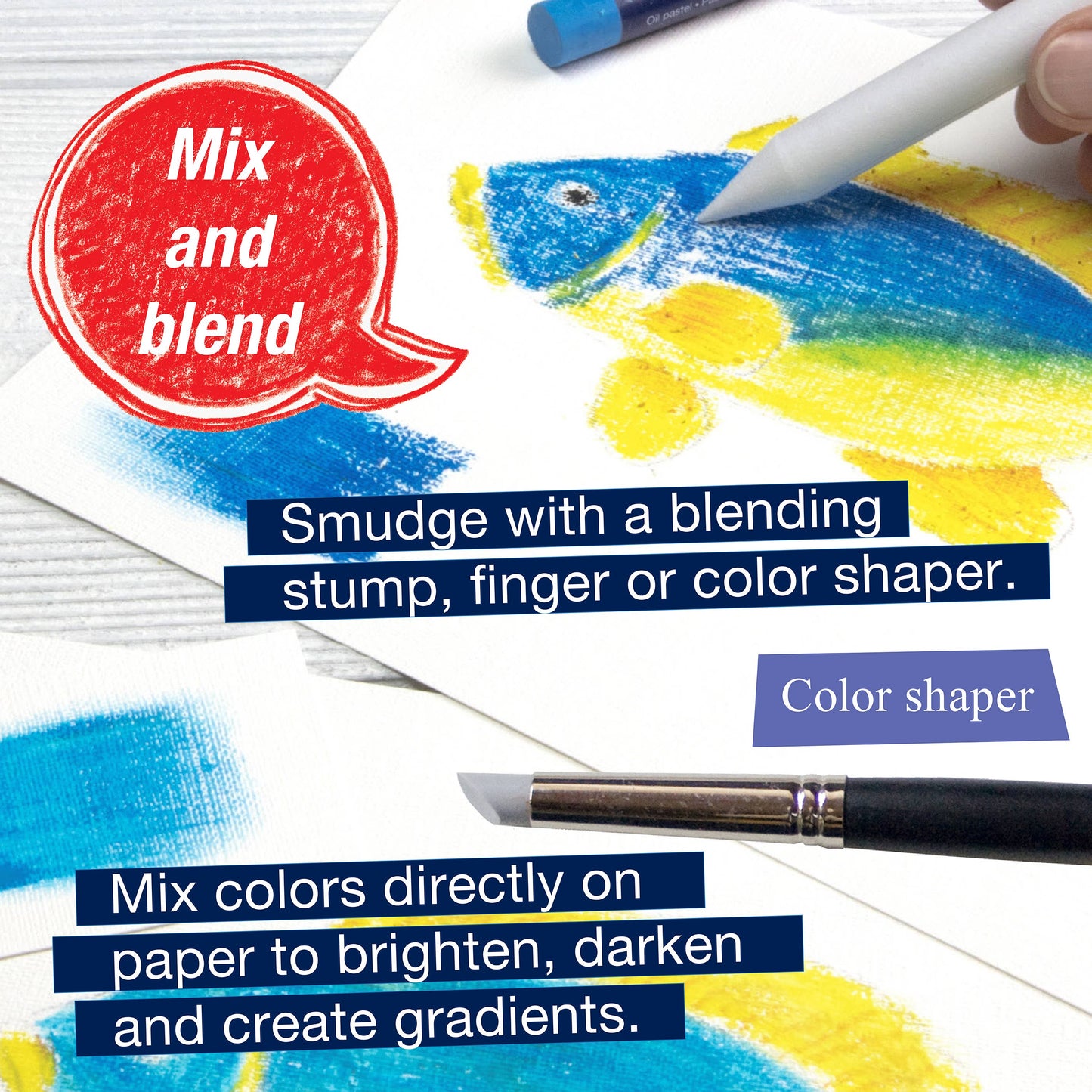 Artist's Oil Pastels, Set of 24 Sticks