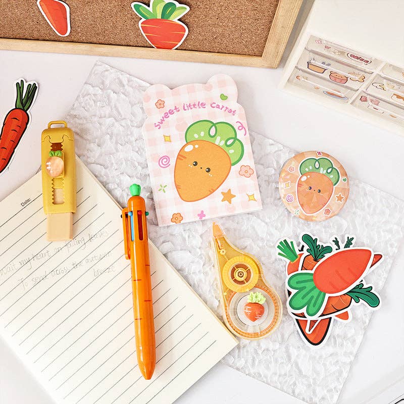 Cute Carrot Stationery Set
