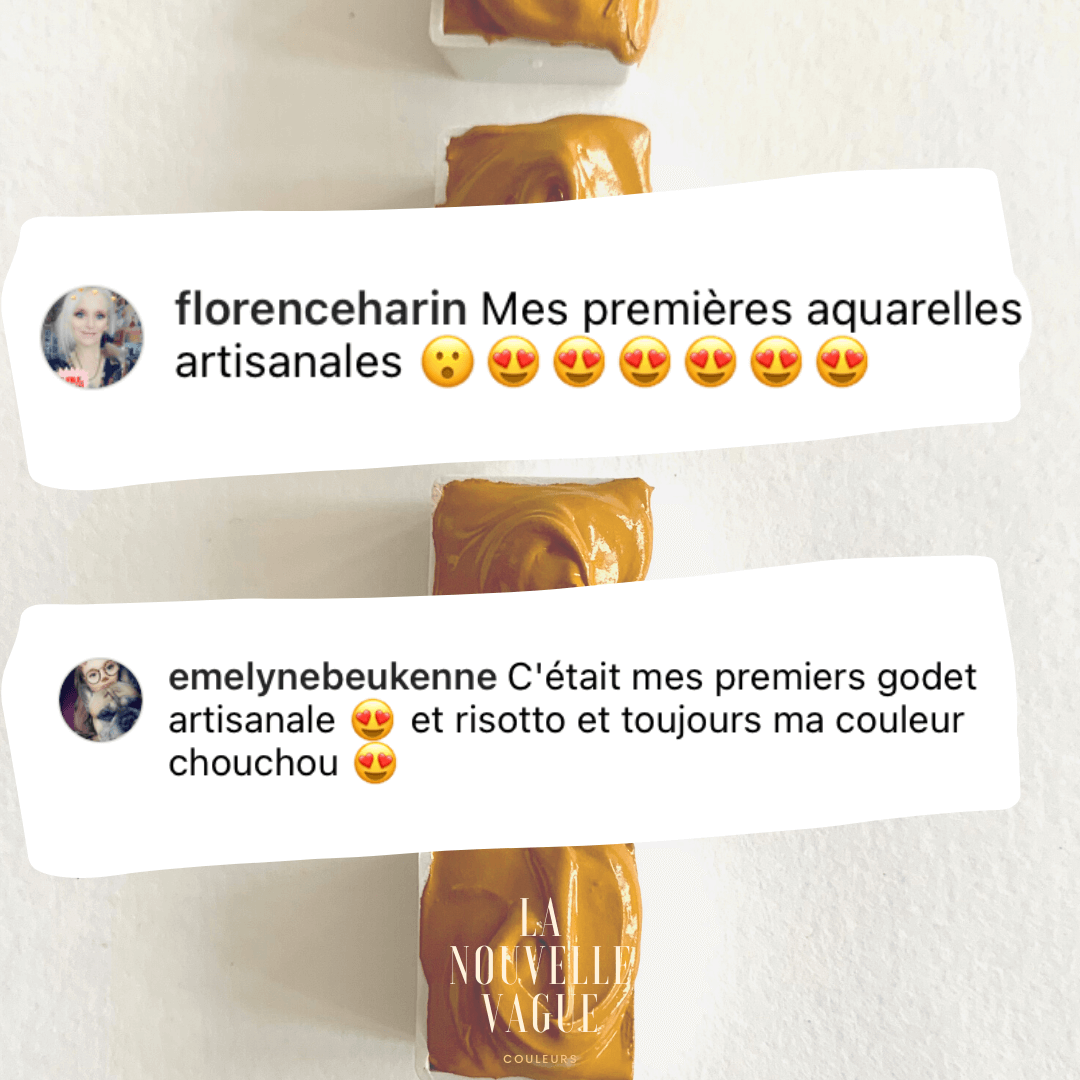 Handmade watercolor - Ocre Risotto alla Milanese