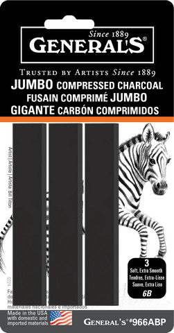 General's® 3-Pack Jumbo Compressed Charcoal