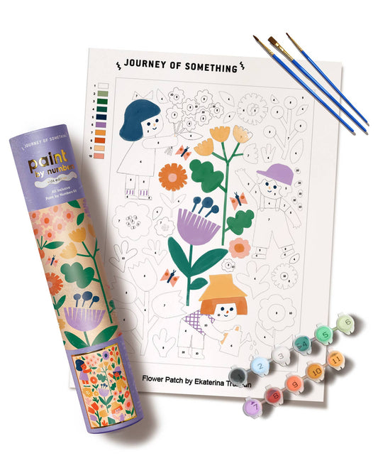 Paint by Numbers Kit & Canvas for Kids - Flower Patch