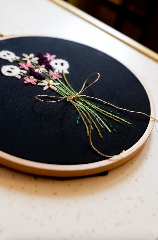 Skull Bouquet Embroidery Kit
