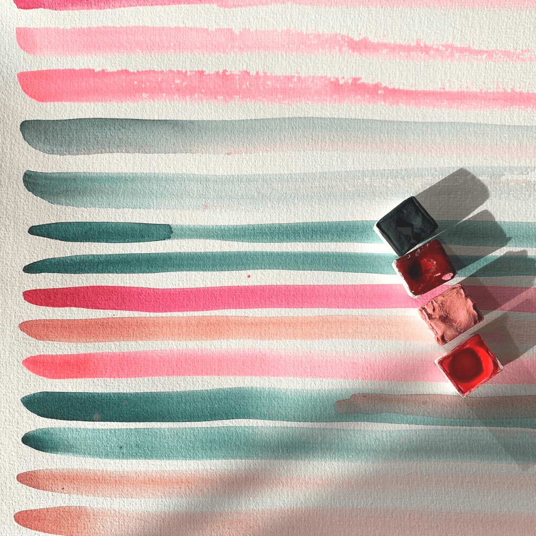 Handmade watercolor - Rose Blush