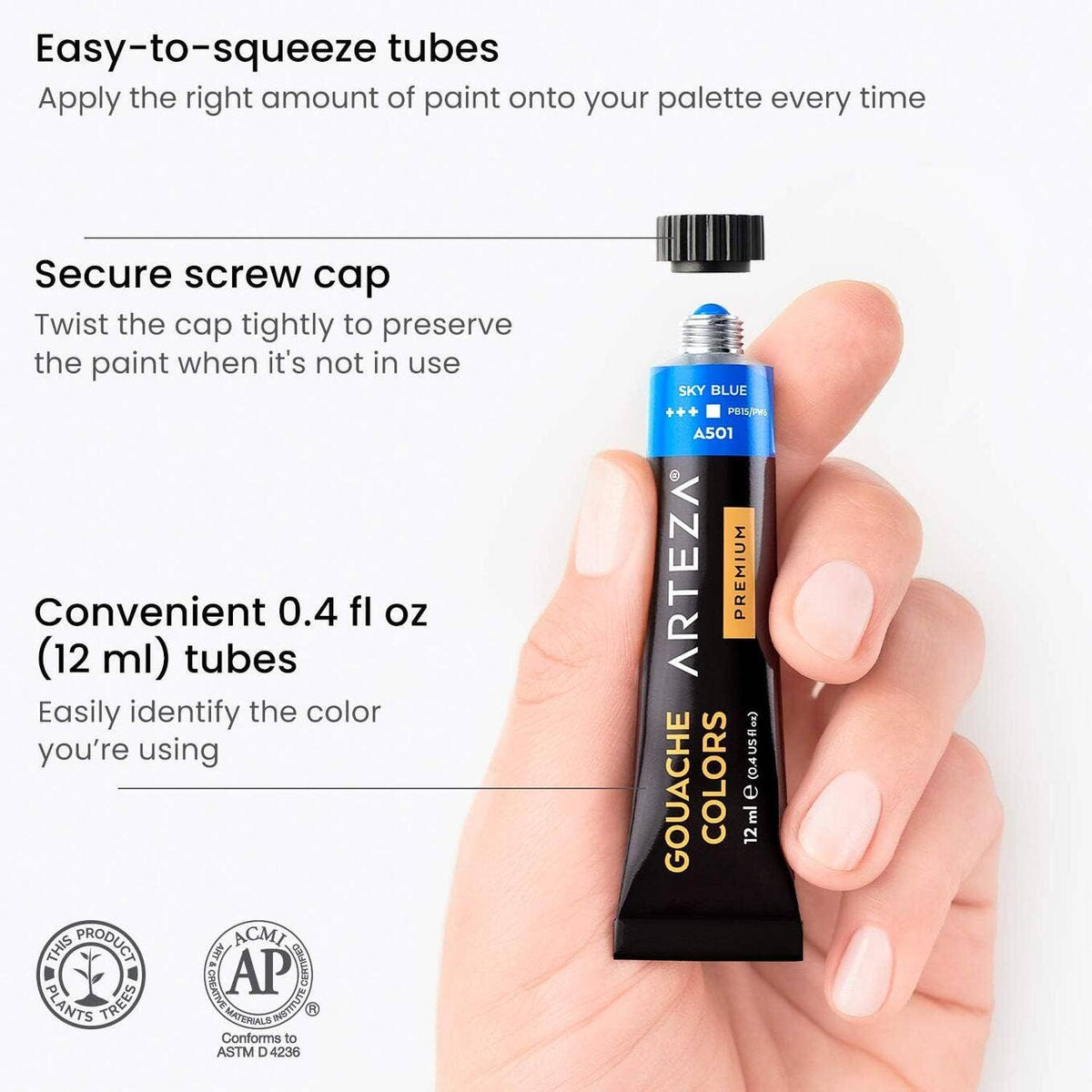 Arteza® Gouache Paint Set, 12ml Tubes, 24 pc.