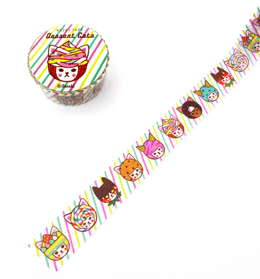 【Washi Tape】Dessert Cats