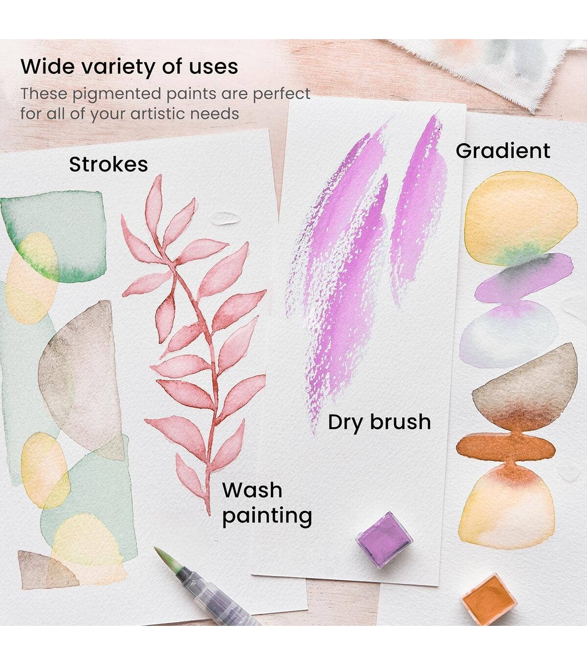Arteza® Watercolor Half Pans Set - Pastel Colors, 12 pc.