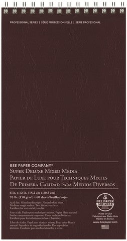 Bee Super Deluxe Mixed Media Paper Jounal 60 Shts 6X12