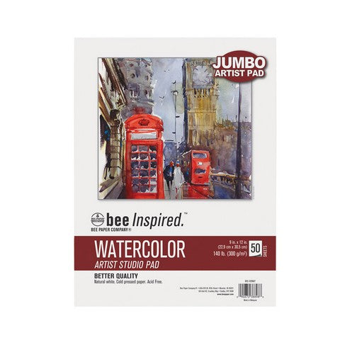 Bee Inspired Watercolor Pad 20 Sheets 9x12