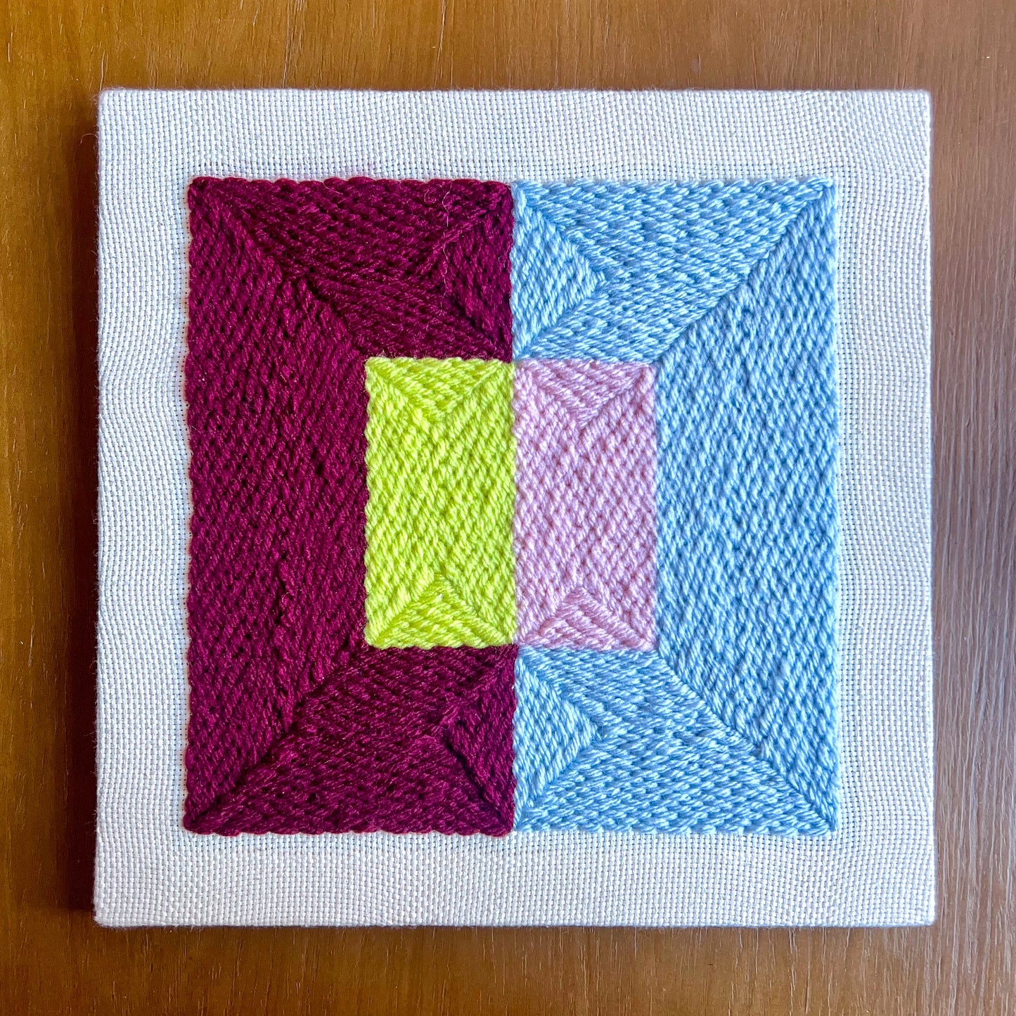 "Color Plane" - Punch Needle Craft Kit - Modern Wall Art
