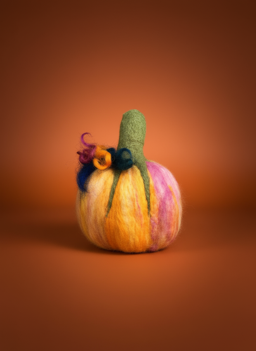 Intro to Needle Felting: Pumpkin Edition