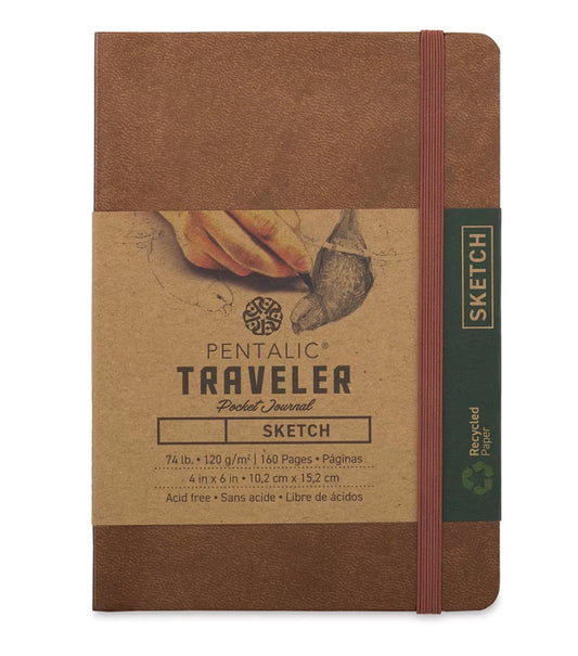 Pentel Traveler Sketch Pocket Journal 4x6 Metallic Copper