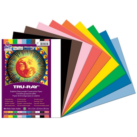 Tru Ray Construction Paper Assorted Colors 9x12